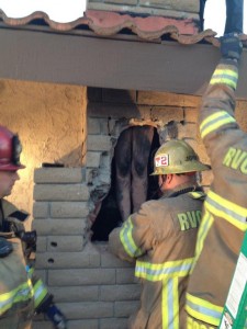 Firefighters rescue-naked-woman-stuck-chimney