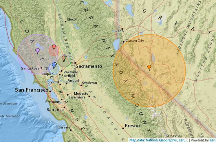 Землетрясения в Калифорнии