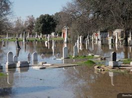 Flood in Calfiornia, Cemetery