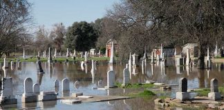 Flood in Calfiornia, Cemetery