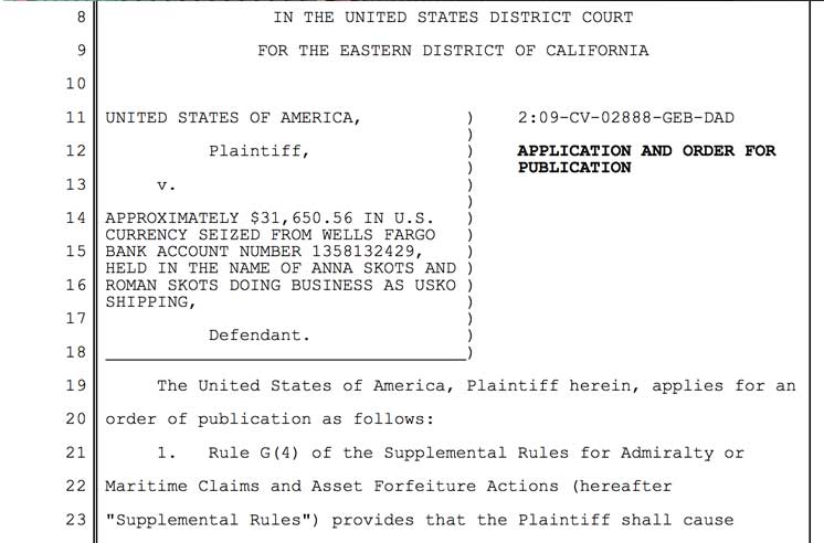 USKO Shipping US Court
