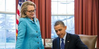 Barak Obama and Hillary Clinton