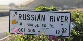 История реки Рашен-Ривер в Калифорнии Russian River, California