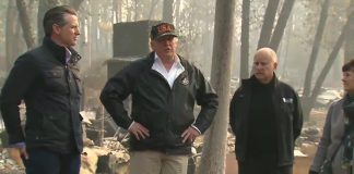 Трамп посетил регион природной катастрофы в городе Парадайз