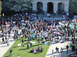 Anti-vaccination protest in Sacramento, Ca