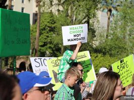 Protest in Sacramento, California