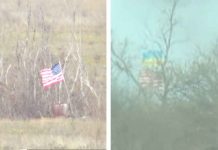 Командиры украинской армии вывесили флаги США в зоне АТО