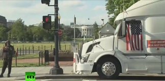 Протест водителей-дальнобойщиков в Вашингтоне все еще продолжается