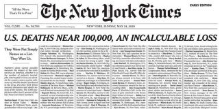 NY Times публикует имена жертв COVID-19
