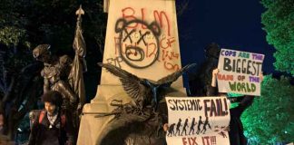 Протестующие осквернили статую национального героя Беларуси в Вашингтоне