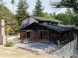 Burned house in Walnut Creek, Ca
