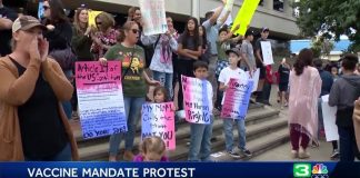 Сотни калифорнийских семей протестуют против обязательной вакцинации учащихся