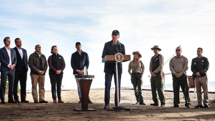 Joe Biden in California with Newsom