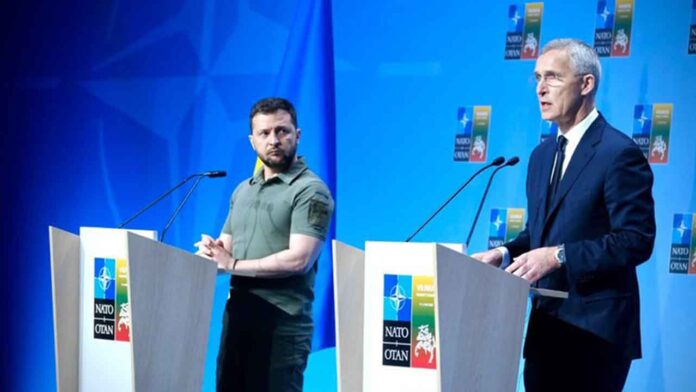 NATO Secretary General Jens Stoltenberg welcomed President Volodymyr Zelenskyy of Ukraine