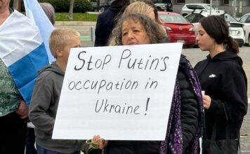 The Silicon Valley diaspora sends aid to Ukraine Anti Russia protest, San Francisco, Ca