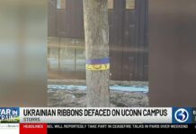 Украинские символы подверглись вандализму в Университете Коннектикута