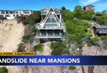 Из-за оползней многомиллионные особняки зависли над пропастью Dana point landslide