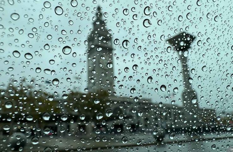 San Francisco during storm
