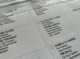 US Election 2024 ballot