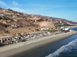 Palisades fire drone video