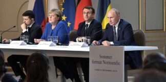 Трамп: Украина и Россия в конце концов заключат соглашение о перемирии Zelensky, Merkel, Macron, Putin