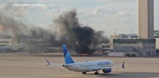 American Airlines flight diverted to Denver, engine catches fire