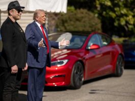Elon Musk helps President Trump pick his new Tesla