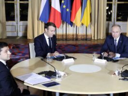 Putin, Zelensky, Macron