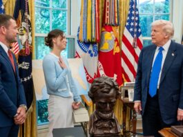 President Trump meets Ksenia Karelina