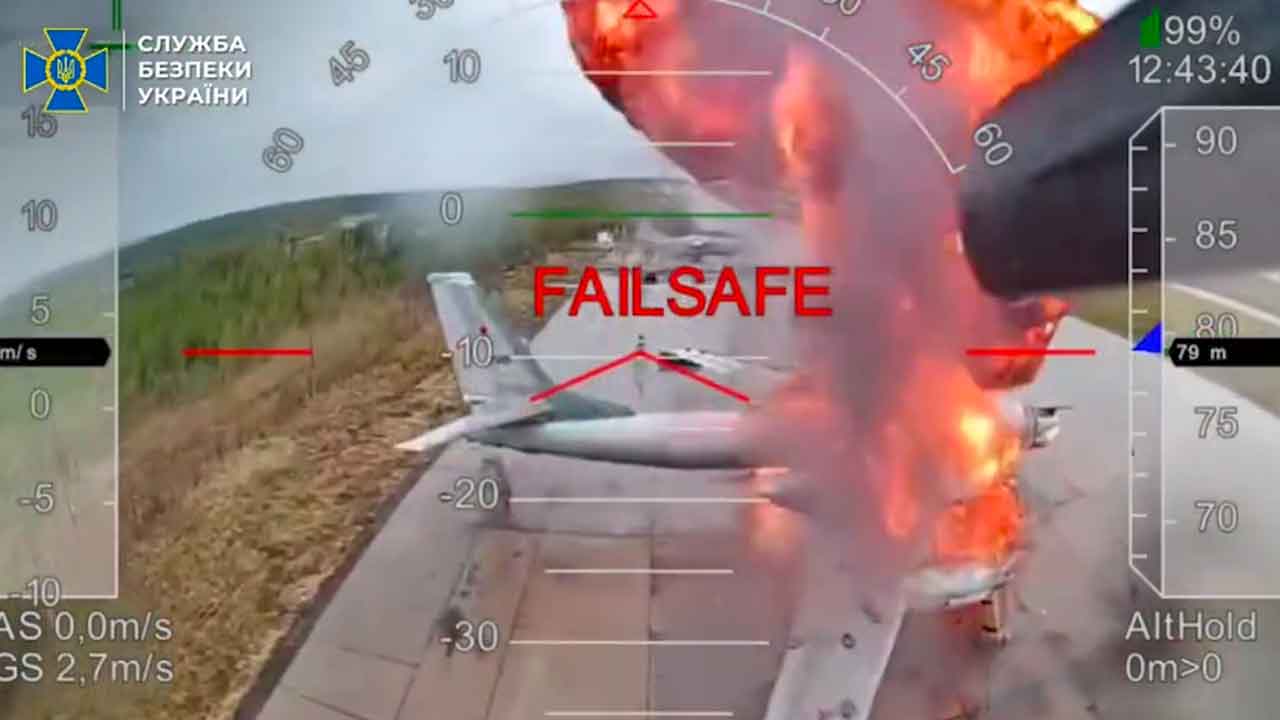 Ukrainian drone attack over Russia
