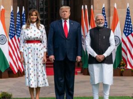President Trump and the First Lady in India