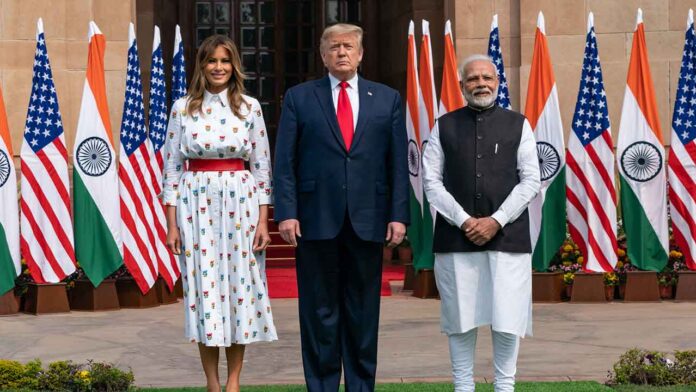 President Trump and the First Lady in India