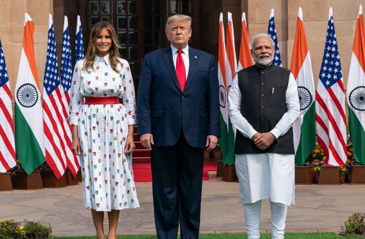 President Trump and the First Lady in India