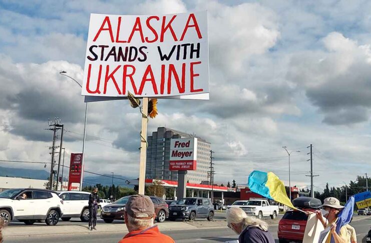 Alaska protest agains Putin