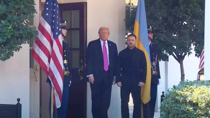 President Trump Greets the President of Ukraine
