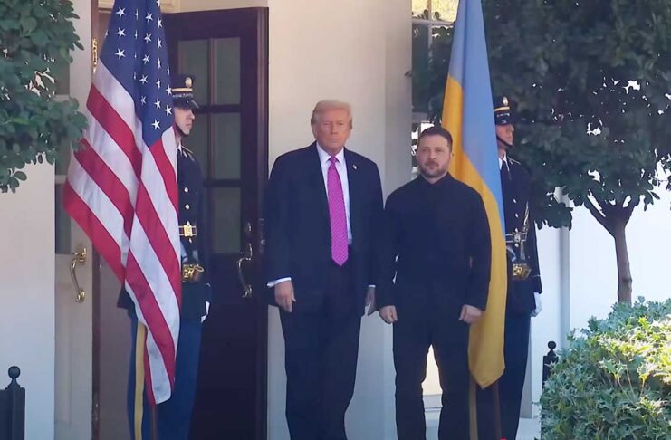 President Trump Greets the President of Ukraine