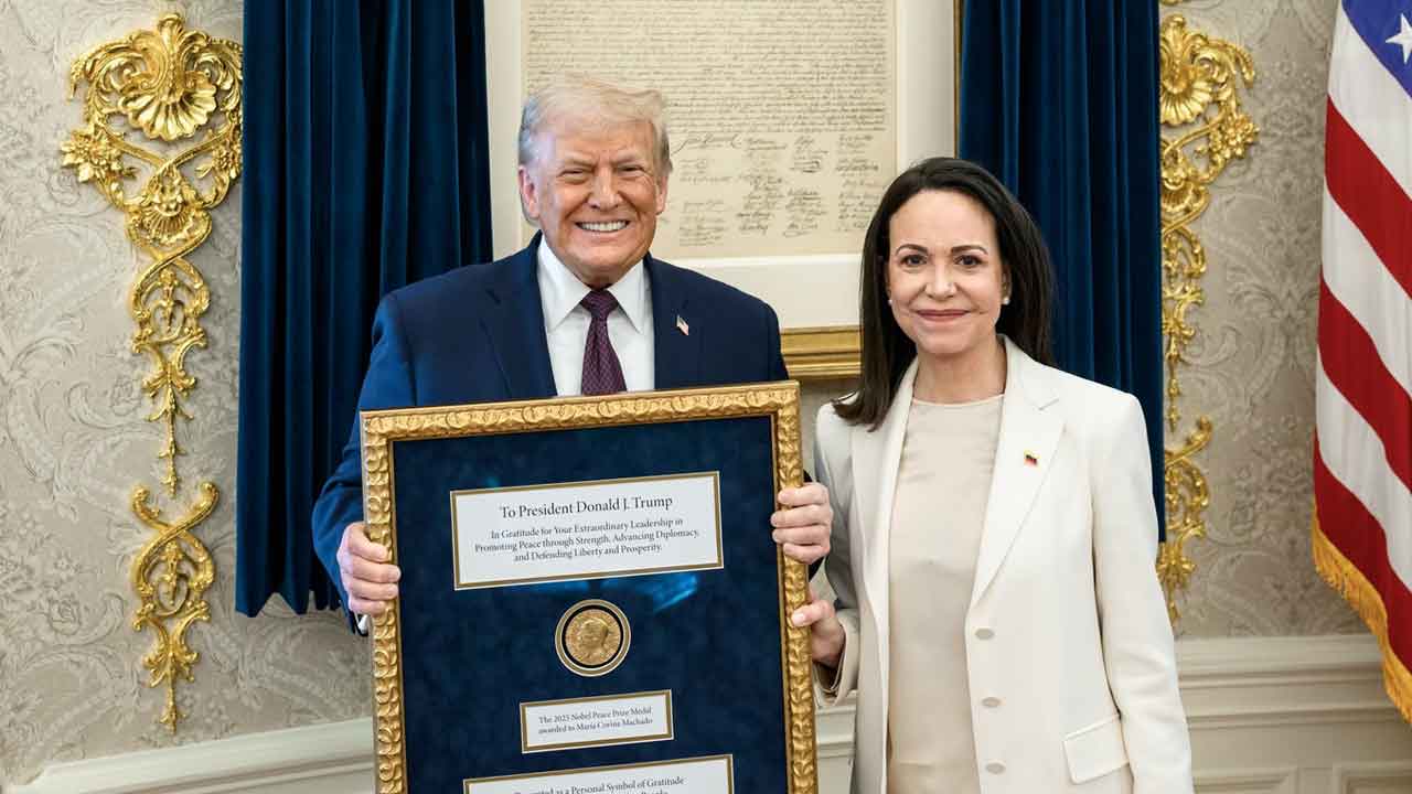 President Donald J. Trump meets with María Corina Machado of Venezuela