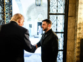 President Donald J. Trump meets with Ukrainian President Zelenskyy at Mar-a-Lago.