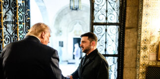 President Donald J. Trump meets with Ukrainian President Zelenskyy at Mar-a-Lago.
