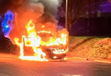 Car on fire