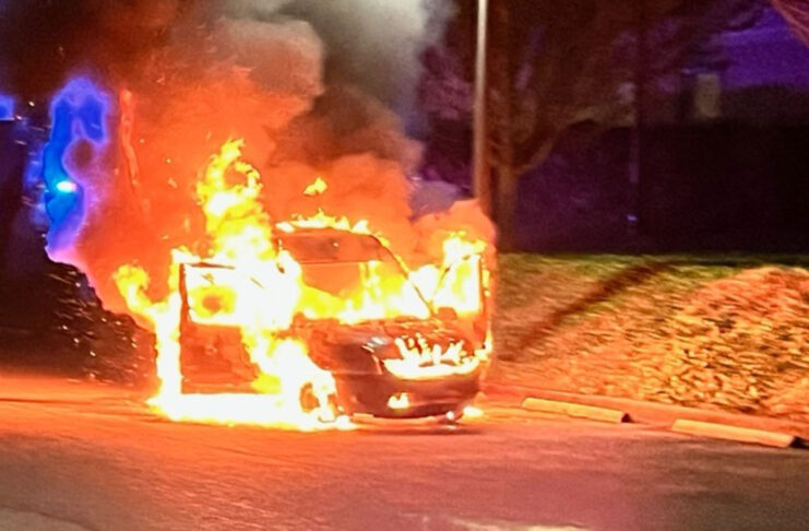 Car on fire