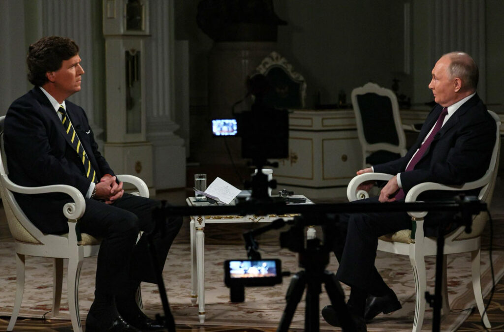 Tucker Carlson with Vladimir Putin