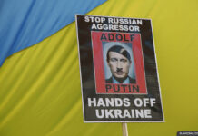 Майк Пенс призвал Трампа восстановить санкции против российской энергетики putin-ukraine-flag-hitler