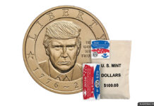Монетный двор США выпустил долларовую монету с изображением Трампа trump-coin
