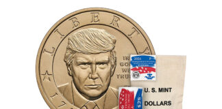 Монетный двор США выпустил долларовую монету с изображением Трампа trump-coin