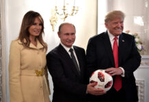Белый дом приписал Мелании Трамп ключевую роль в перемирии в Олешках putin-trump-melania